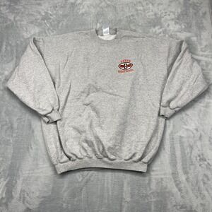 Vtg Gildan Sweatshirt Men XL Gray Akron Browns Backers Club Heavyweight Pullover